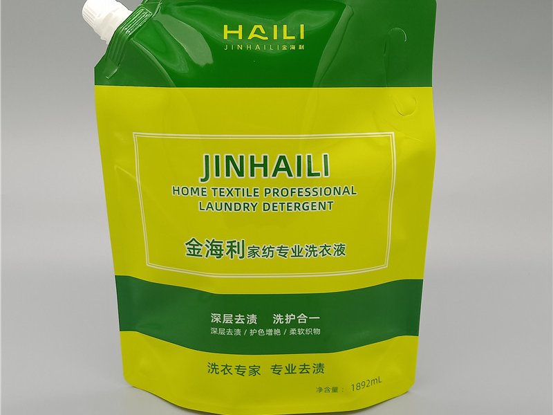 1892ml Detergent Packaging Self Standing Nozzle Bag Spout Pouch