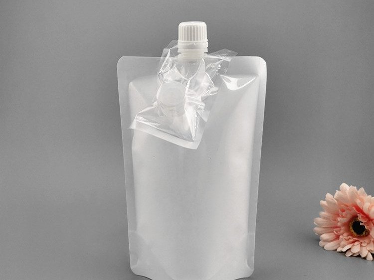 Large-Capacity Milky White PE Flip-Top Spout Pouch for Detergent Refill