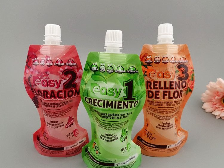 Stand-Up Spouted Pouches for Juice, Honey and Shake Drinks