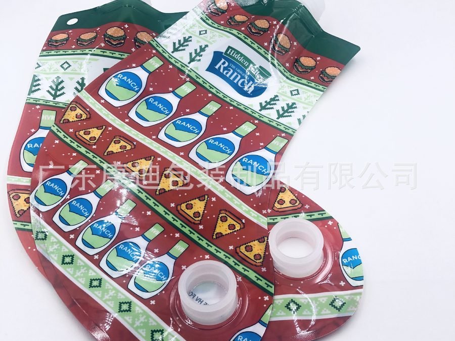 Custom Printed 3L Sock-Shaped Valve Bag for Wine & Liquid Beverages