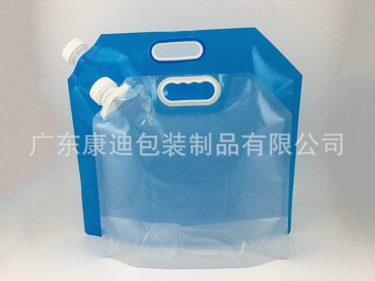 5L Collapsible Valve Bag with Carry Handle and Spout for Vehicle Water Storage