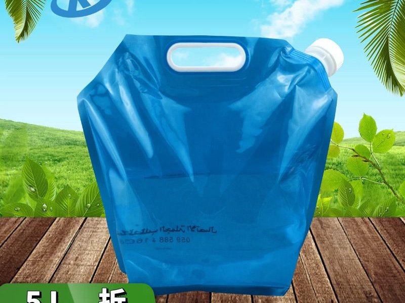 Custom 5L Large-Bore Stand-Up Spout Pouch with Handle for Clear Liquids