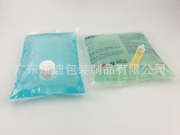 Custom 800ml Alcohol Hand Sanitizer Pouch with Silicone Tube and Drip Pump