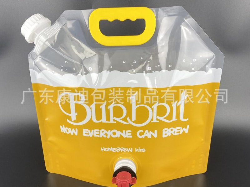 5kg Dual Valve Pouch with Handle for Cola Beer Juice