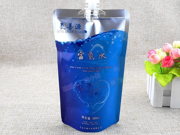 Custom Aluminium Foil Spouted Pouches for 380ml Portable Liquid Drinks