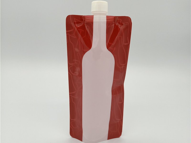 Self Standing Bag Liquor Packaging Spout Pouch