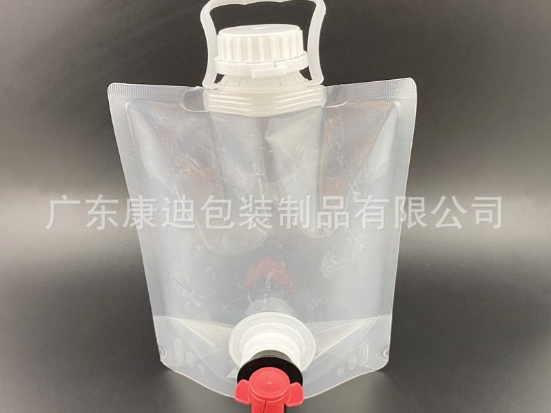 Handled Dual-Switch Valve Pouch for 1L Coffee and 2kg Wine and Juice Packaging